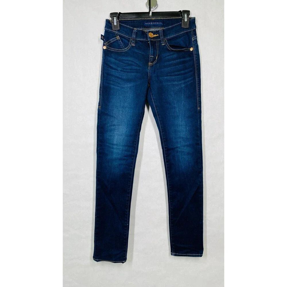 Rock and Republic Berlin Jeans Women Size 2S Dark Wash Denim
